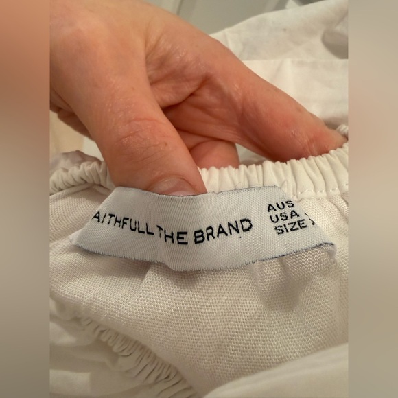 Faithfull The Brand Octavia Plain White Mini Dress - Size XS - Picture 6 of 8